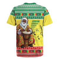 Senegal Christmas Rugby Jersey Black Santa Playing Djembe Drum - Wonder Print Shop