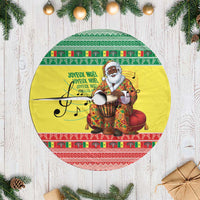 Senegal Christmas Tree Skirt Black Santa Playing Djembe Drum - Wonder Print Shop