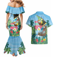 Tanzania Christmas Couples Matching Mermaid Dress and Hawaiian Shirt Heri ya Krismasi - Wonder Print Shop