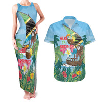 Tanzania Christmas Couples Matching Tank Maxi Dress and Hawaiian Shirt Heri ya Krismasi - Wonder Print Shop