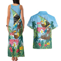 Tanzania Christmas Couples Matching Tank Maxi Dress and Hawaiian Shirt Heri ya Krismasi - Wonder Print Shop