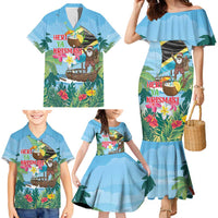 Tanzania Christmas Family Matching Mermaid Dress and Hawaiian Shirt Heri ya Krismasi - Wonder Print Shop