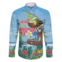 Tanzania Christmas Family Matching Off The Shoulder Long Sleeve Dress and Hawaiian Shirt Heri ya Krismasi - Wonder Print Shop