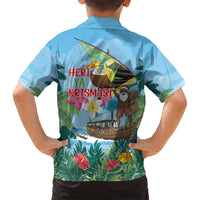 Tanzania Christmas Family Matching Off Shoulder Short Dress and Hawaiian Shirt Heri ya Krismasi - Wonder Print Shop