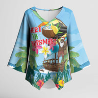 Tanzania Christmas Kimono Sleeve Blouse Heri ya Krismasi - Wonder Print Shop