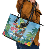 Tanzania Christmas Leather Tote Bag Heri ya Krismasi - Wonder Print Shop
