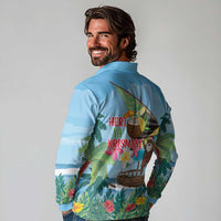 Tanzania Christmas Long Sleeve Polo Shirt Heri ya Krismasi - Wonder Print Shop