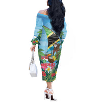 Tanzania Christmas Off The Shoulder Long Sleeve Dress Heri ya Krismasi - Wonder Print Shop