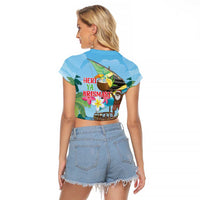 Tanzania Christmas Raglan Cropped T Shirt Heri ya Krismasi - Wonder Print Shop