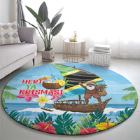 Tanzania Christmas Round Carpet Heri ya Krismasi - Wonder Print Shop