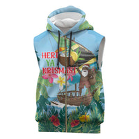 Tanzania Christmas Sleeveless Zip Hoodie Heri ya Krismasi - Wonder Print Shop