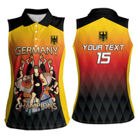 Custom Germany Basketball Women Sleeveless Polo Shirt European Champions 2025 - Wonder Print Shop