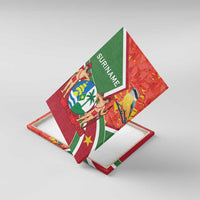 Suriname Independence Day Canvas Wall Art Coat Of Arms With Lesser Kiskadee - Wonder Print Shop