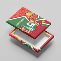 Suriname Independence Day Canvas Wall Art Coat Of Arms With Lesser Kiskadee - Wonder Print Shop