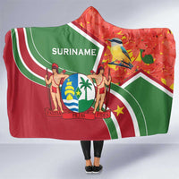 Suriname Independence Day Hooded Blanket Coat Of Arms With Lesser Kiskadee