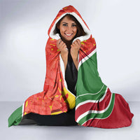 Suriname Independence Day Hooded Blanket Coat Of Arms With Lesser Kiskadee