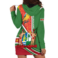 Suriname Independence Day Hoodie Dress Coat Of Arms With Lesser Kiskadee - Wonder Print Shop
