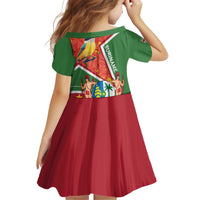 Suriname Independence Day Kid Short Sleeve Dress Coat Of Arms With Lesser Kiskadee - Wonder Print Shop