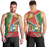 Suriname Independence Day Men Tank Top Coat Of Arms With Lesser Kiskadee - Wonder Print Shop