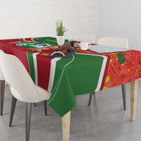 Suriname Independence Day Tablecloth Coat Of Arms With Lesser Kiskadee - Wonder Print Shop