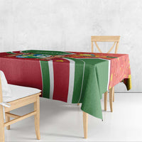 Suriname Independence Day Tablecloth Coat Of Arms With Lesser Kiskadee - Wonder Print Shop