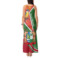 Suriname Independence Day Tank Maxi Dress Coat Of Arms With Lesser Kiskadee - Wonder Print Shop