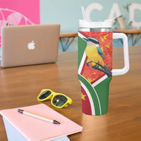 Suriname Independence Day Tumbler With Handle Coat Of Arms With Lesser Kiskadee - Wonder Print Shop
