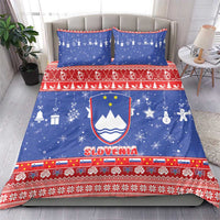 Slovenia Christmas Bedding Set Coat Of Arms Vesel Bozic - Wonder Print Shop