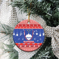 Slovenia Christmas Ceramic Ornament Coat Of Arms Vesel Bozic - Wonder Print Shop
