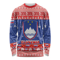 Slovenia Christmas Long Sleeve Shirt Coat Of Arms Vesel Bozic - Wonder Print Shop