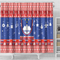 Slovenia Christmas Shower Curtain Coat Of Arms Vesel Bozic