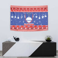 Slovenia Christmas Tapestry Coat Of Arms Vesel Bozic - Wonder Print Shop