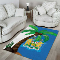 Personalised Sierra Leone Area Rug Coat Of Arms With Flag Map - Wonder Print Shop
