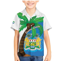 Personalised Sierra Leone Family Matching Mermaid Dress and Hawaiian Shirt Coat Of Arms With Flag Map - Wonder Print Shop