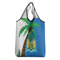 Personalised Sierra Leone Grocery Bag Coat Of Arms With Flag Map