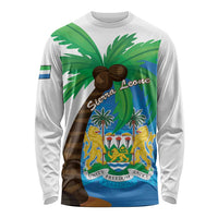 Personalised Sierra Leone Long Sleeve Shirt Coat Of Arms With Flag Map - Wonder Print Shop