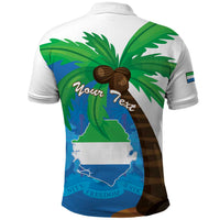 Personalised Sierra Leone Polo Shirt Coat Of Arms With Flag Map - Wonder Print Shop