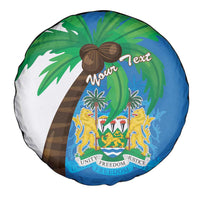Personalised Sierra Leone Spare Tire Cover Coat Of Arms With Flag Map - Wonder Print Shop