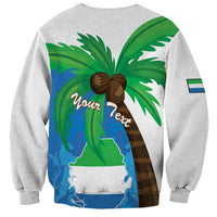 Personalised Sierra Leone Sweatshirt Coat Of Arms With Flag Map - Wonder Print Shop