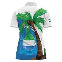 Personalised Sierra Leone Women Polo Shirt Coat Of Arms With Flag Map - Wonder Print Shop