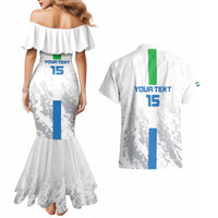 Custom Sierra Leone Football Couples Matching Mermaid Dress and Hawaiian Shirt Go Leone Stars - Wonder Print Shop