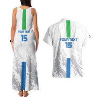 Custom Sierra Leone Football Couples Matching Tank Maxi Dress and Hawaiian Shirt Go Leone Stars - Wonder Print Shop