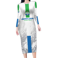 Custom Sierra Leone Football Family Matching Long Sleeve Bodycon Dress and Hawaiian Shirt Go Leone Stars - Wonder Print Shop