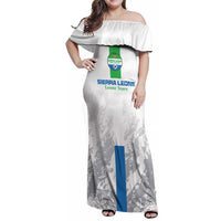 Custom Sierra Leone Football Family Matching Off Shoulder Maxi Dress and Hawaiian Shirt Go Leone Stars - Wonder Print Shop