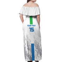 Custom Sierra Leone Football Off Shoulder Maxi Dress Go Leone Stars - Wonder Print Shop