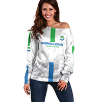 Custom Sierra Leone Football Off Shoulder Sweater Go Leone Stars - Wonder Print Shop