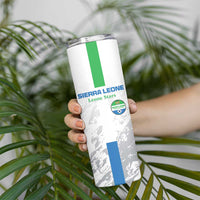 Custom Sierra Leone Football Skinny Tumbler Go Leone Stars - Wonder Print Shop