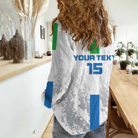 Custom Sierra Leone Football Women Casual Shirt Go Leone Stars - Wonder Print Shop