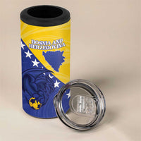 Custom Bosnia and Herzegovina Football 2026 4 in 1 Can Cooler Tumbler The Dragons Of Europe - Wonder Print Shop
