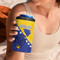 Custom Bosnia and Herzegovina Football 2026 4 in 1 Can Cooler Tumbler The Dragons Of Europe - Wonder Print Shop